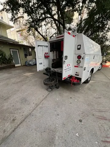 Magnet Plumbing service vehicle on-site for Slab Leak Repair in Pinecrest West Park